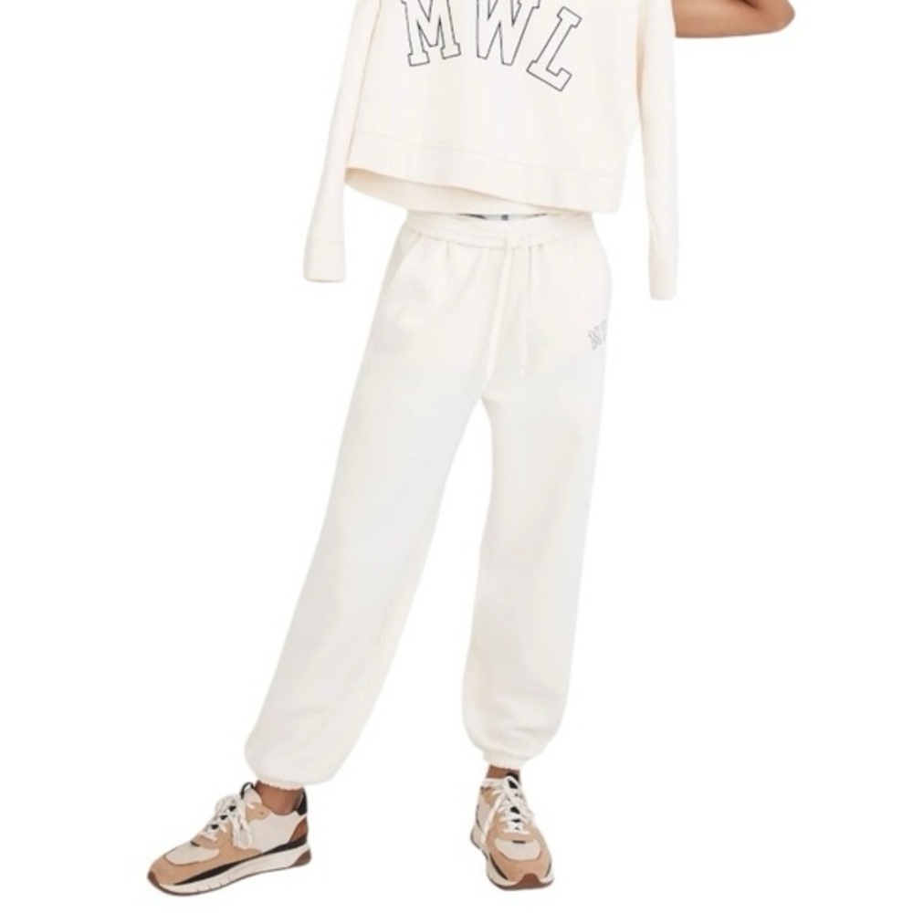 Madewell MWL Betterterry sweatpant in antique white size M, good used condition